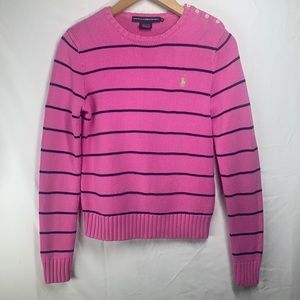 Pink/Blue Polo Sweater ***light fade***